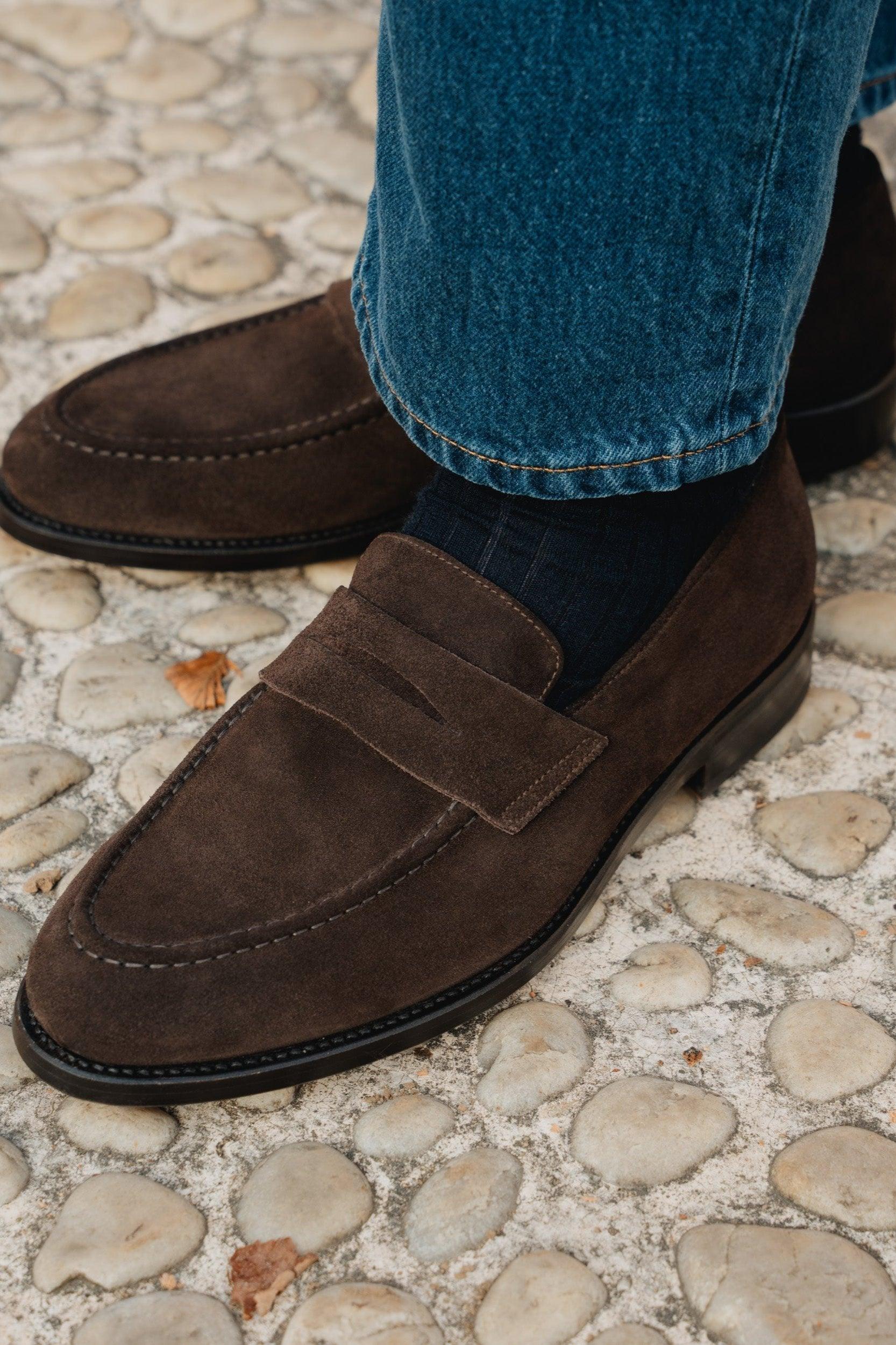 Mocassim de Couro Marrom Escuro - Outlier