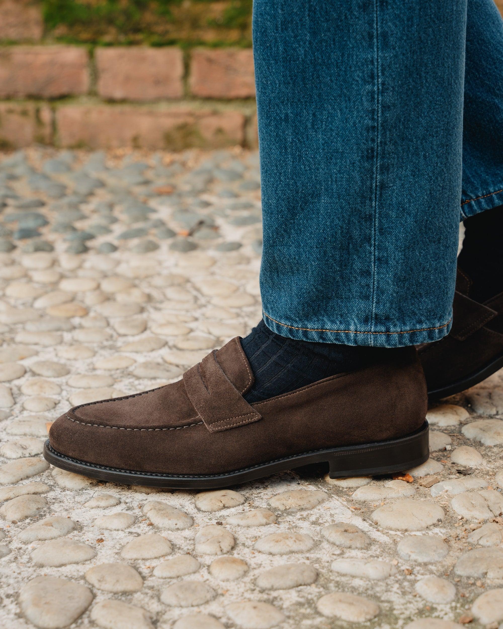 Mocassim de Couro Marrom Escuro - Outlier