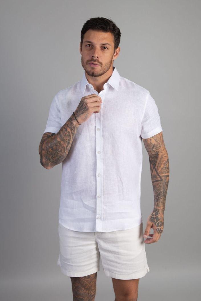 Camisa de Linho Manga Curta Leve - Outlier