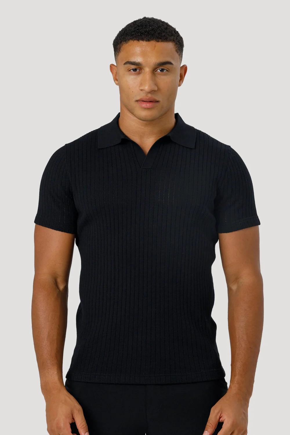 Camisa Polo Masculina de Malha Canelada - Outlier Legacy