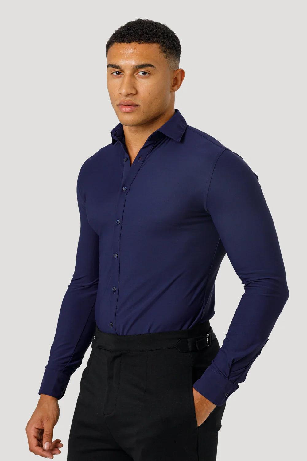 Camisa Social Masculina Azul Marinho - Outlier Legacy