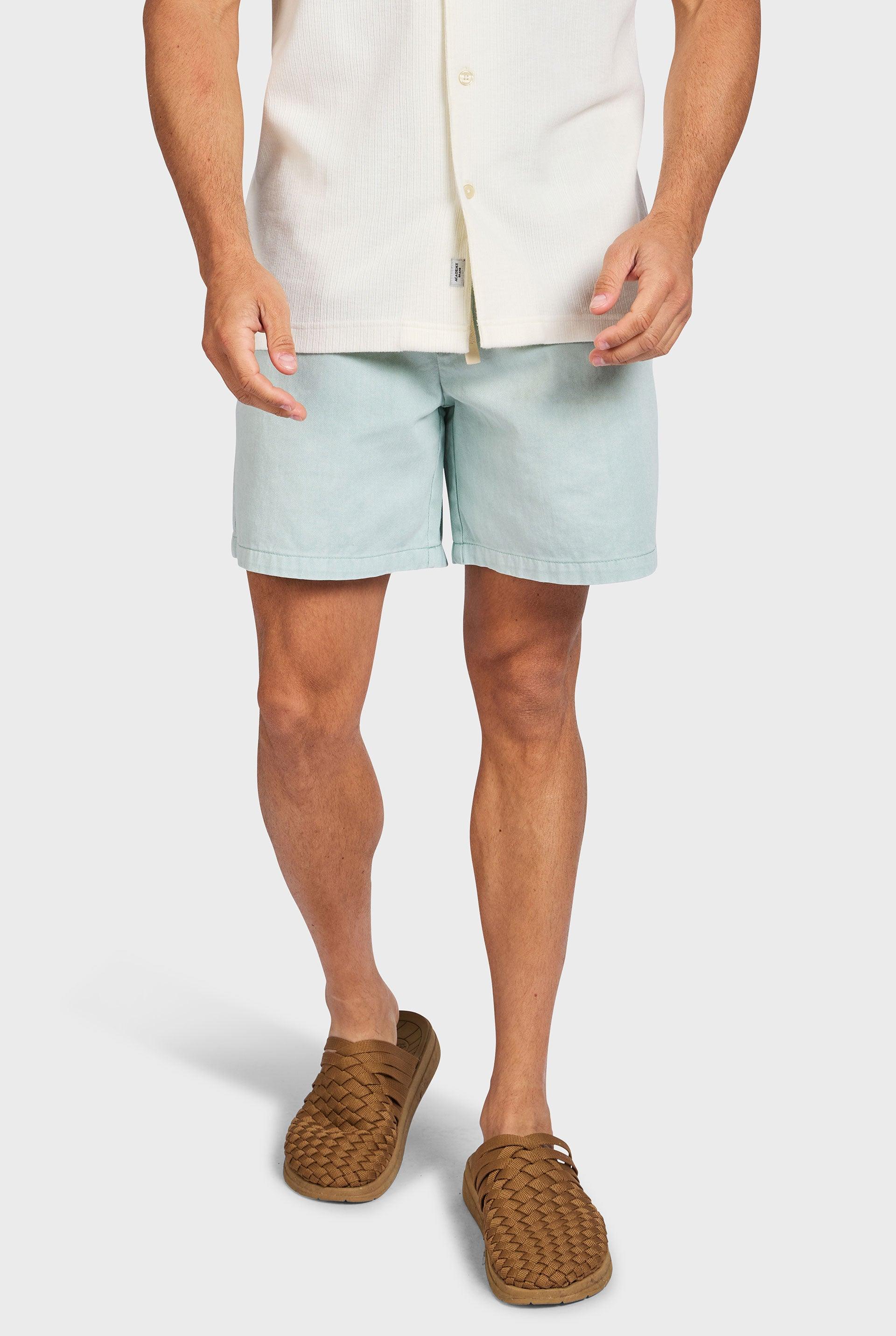 Short de Linho Leve e Elegante Azul Piscina - Outlier