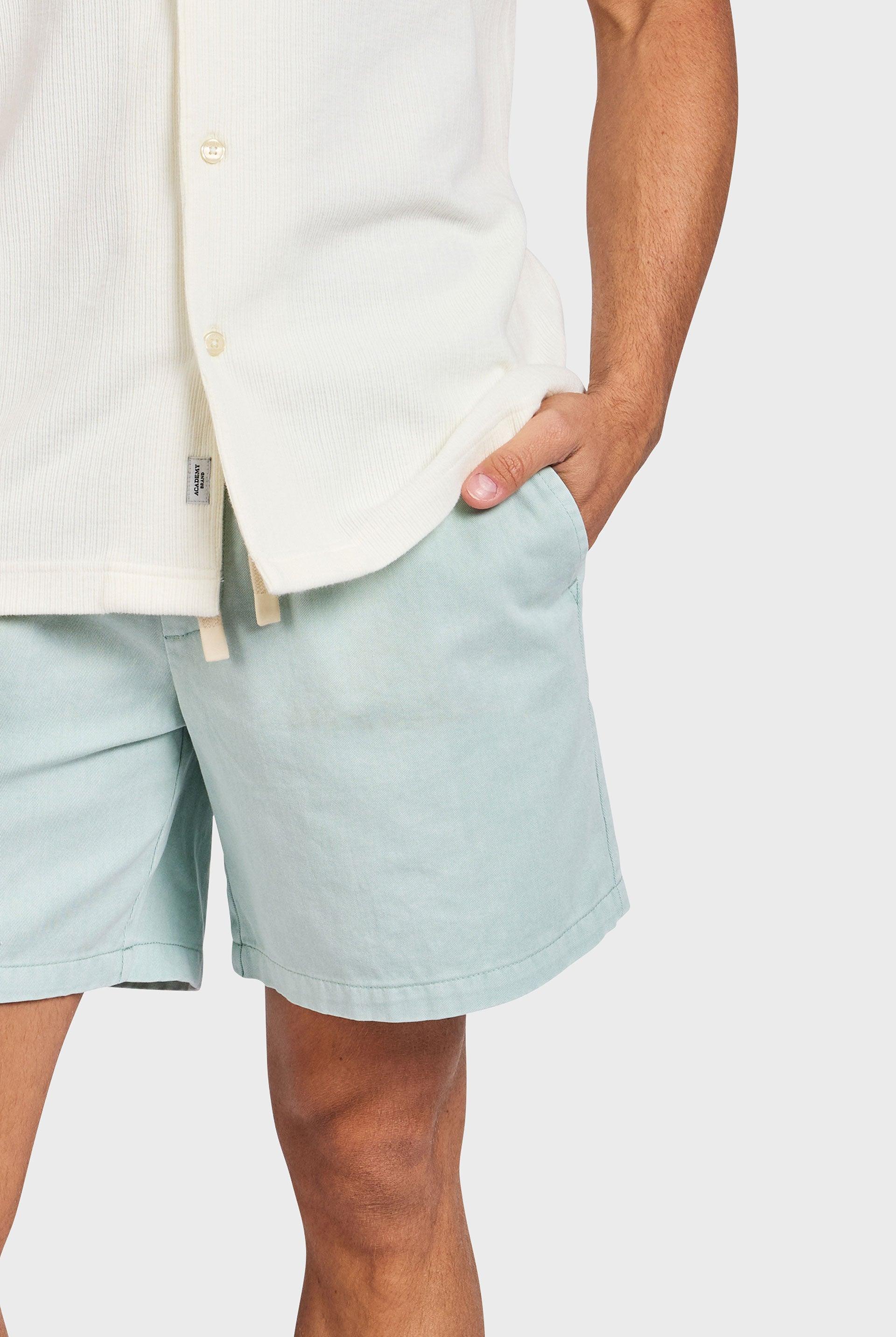 Short de Linho Leve e Elegante Azul Piscina - Outlier