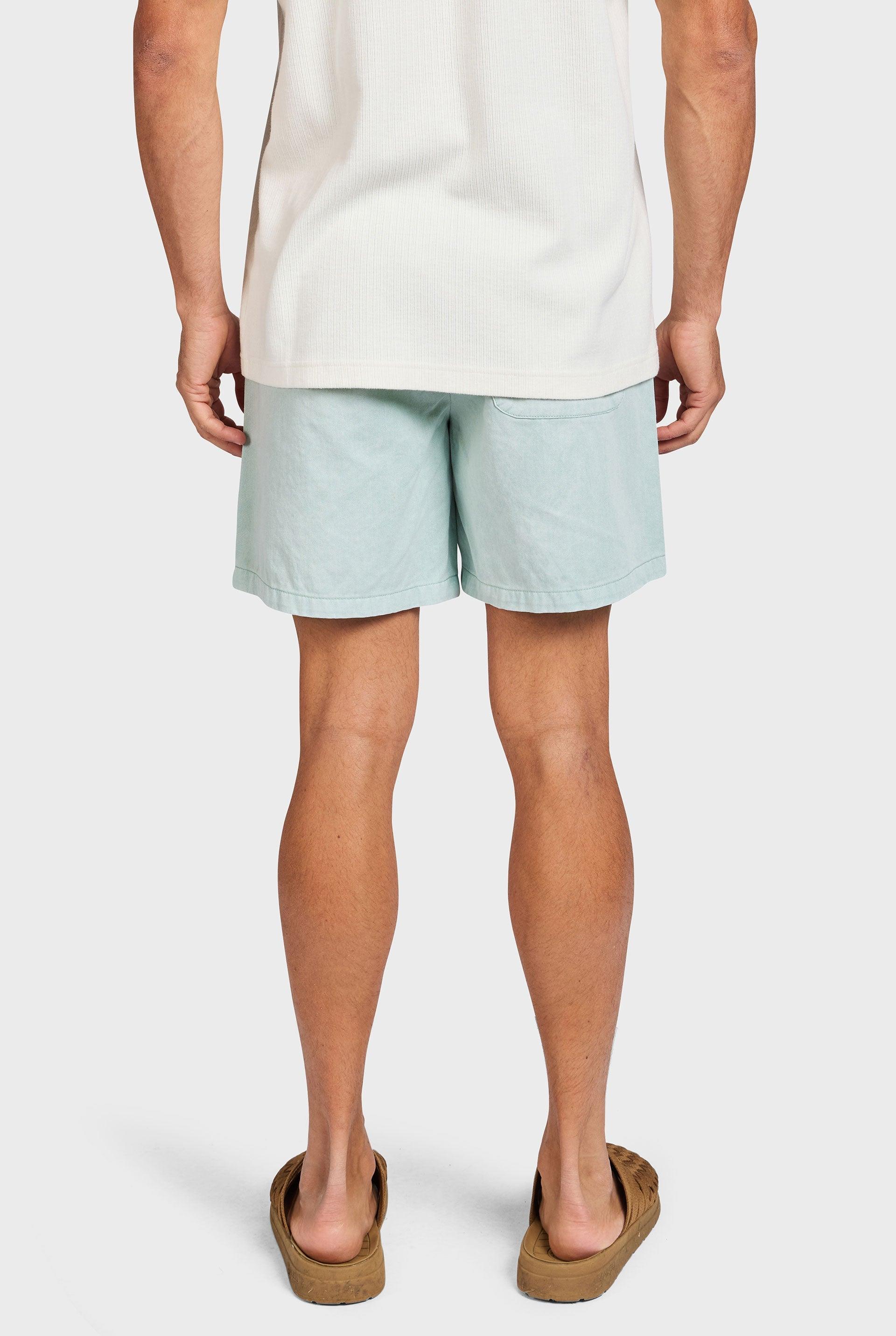 Short de Linho Leve e Elegante Azul Piscina - Outlier