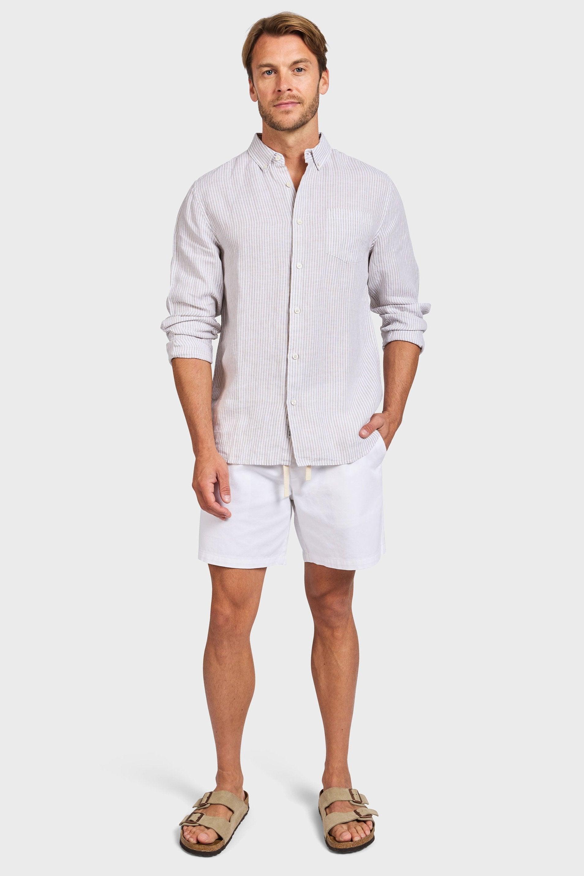 Short de Linho Leve e Elegante Branco - Outlier