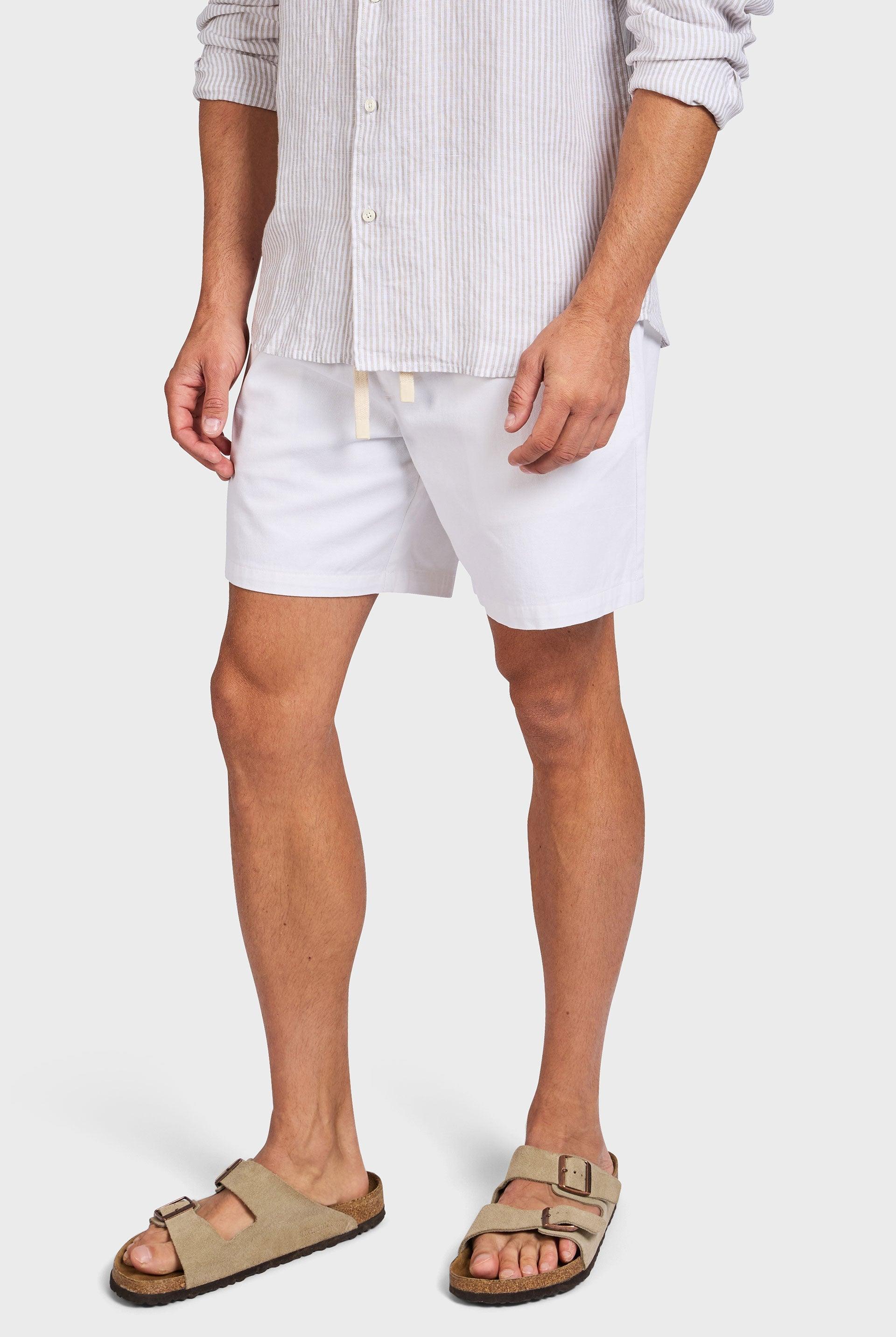 Short de Linho Leve e Elegante Branco - Outlier