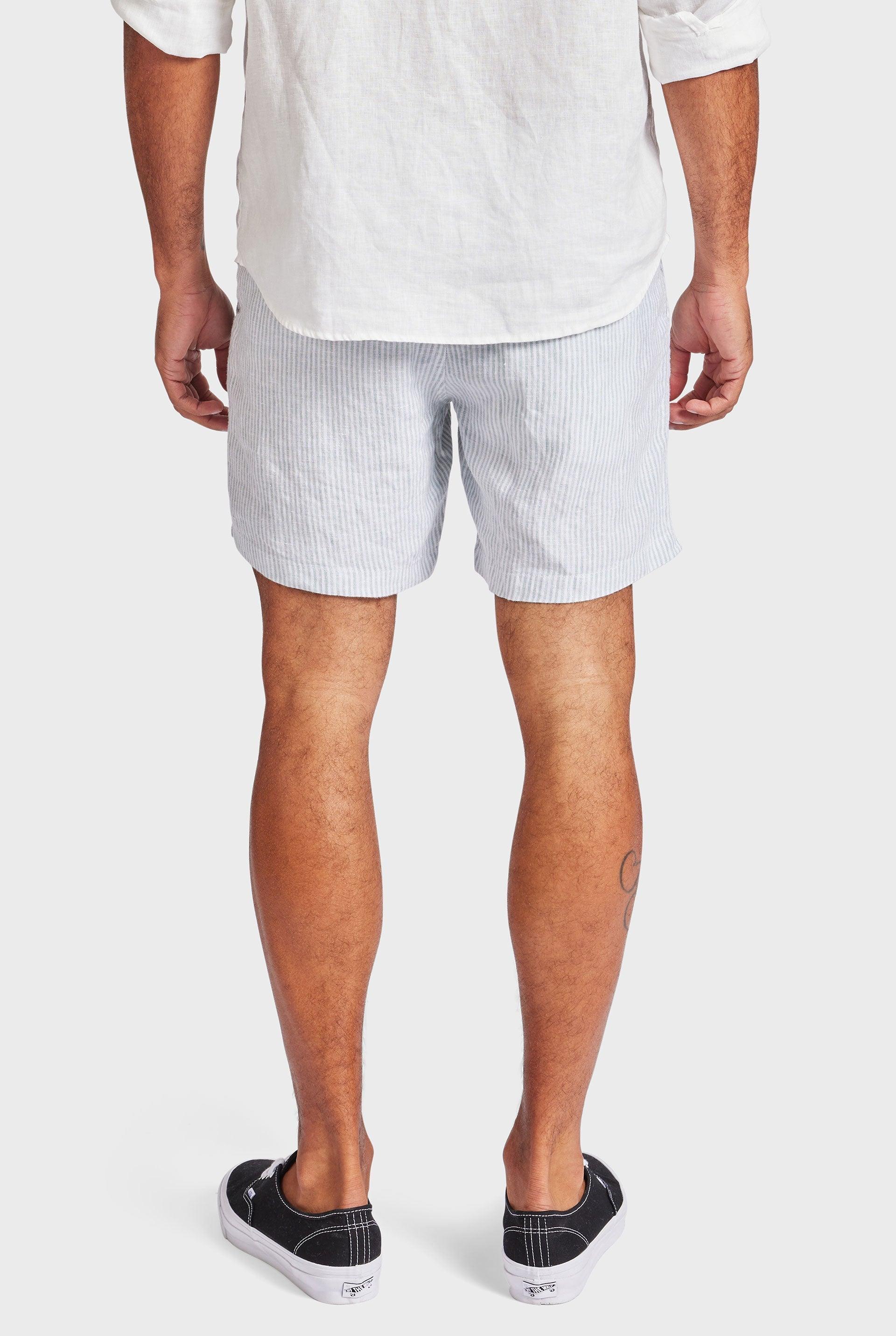 Short de Linho Listrado Leve e Elegante - Outlier