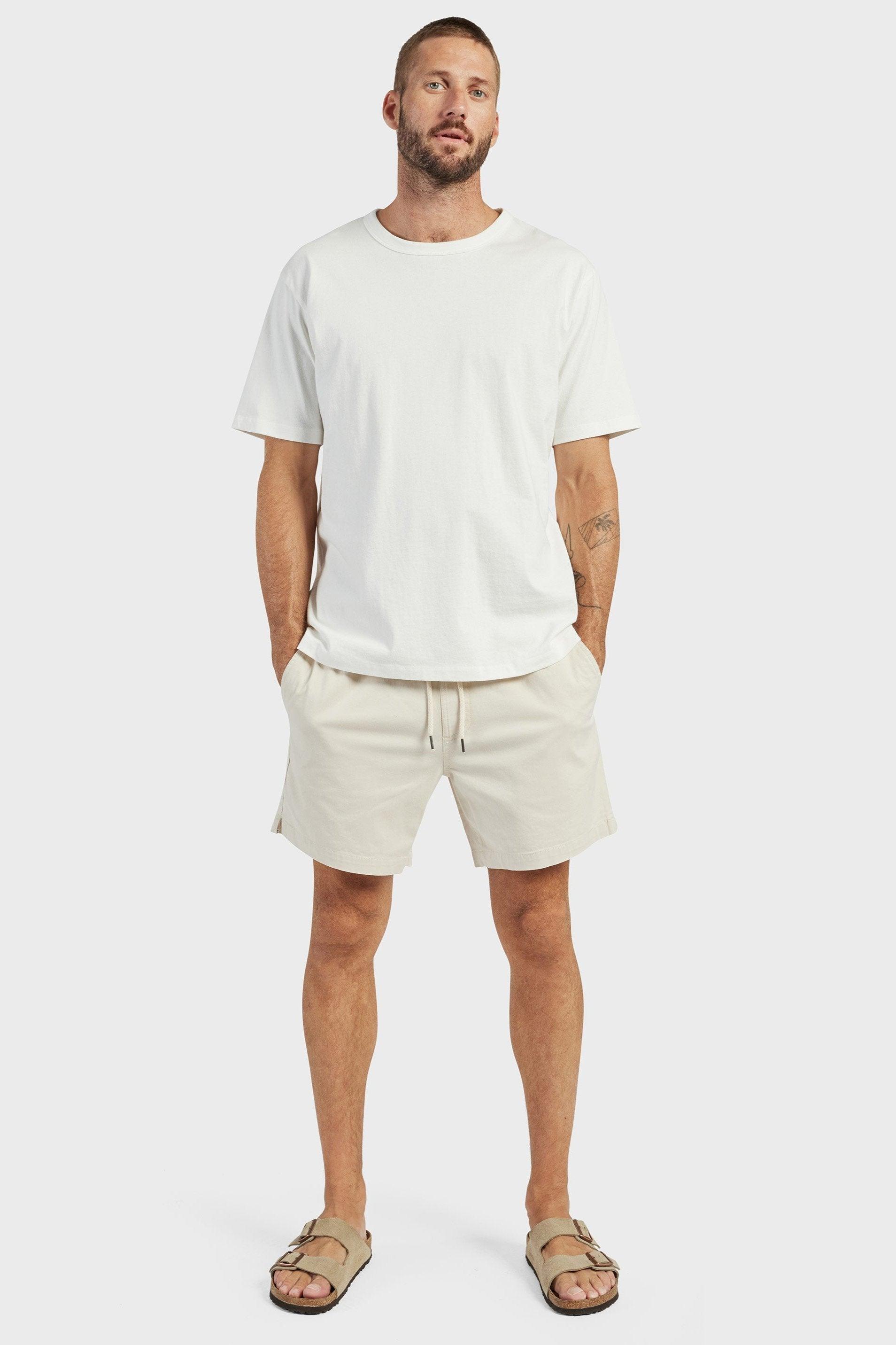 Short de Linho Leve e Elegante Off White - Outlier