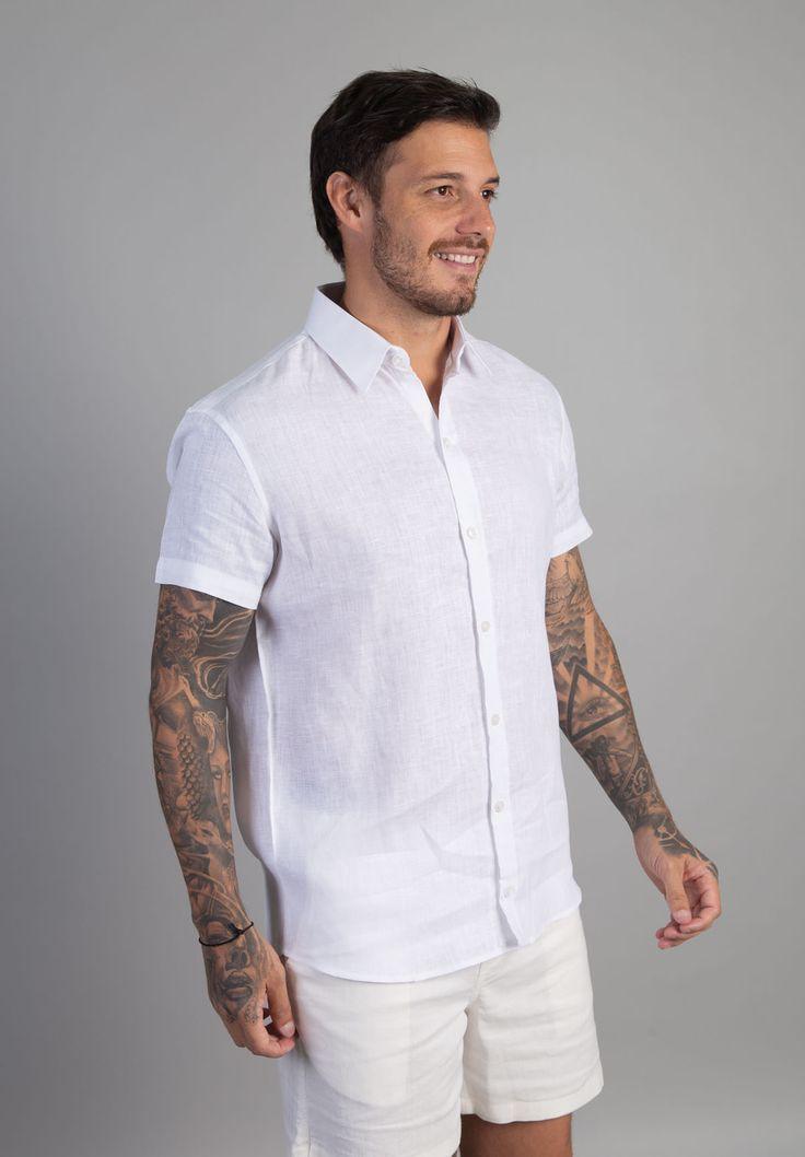 Camisa de Linho Manga Curta Leve - Outlier