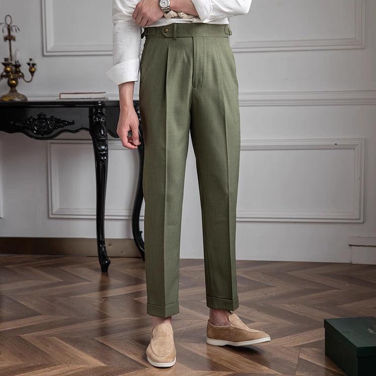 Calça Alfaiataria Cintura Alta Verde - Outlier