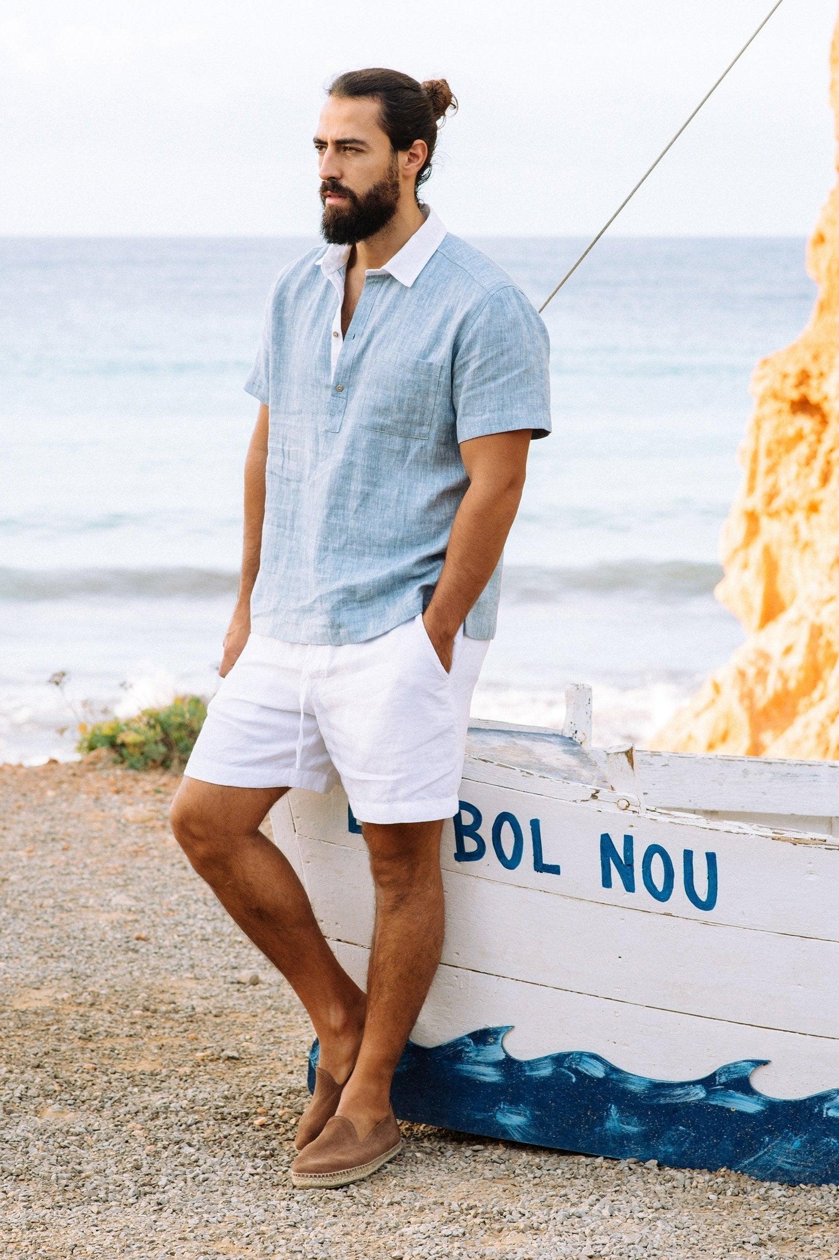 Short de Linho Leve e Elegante Branco - Outlier