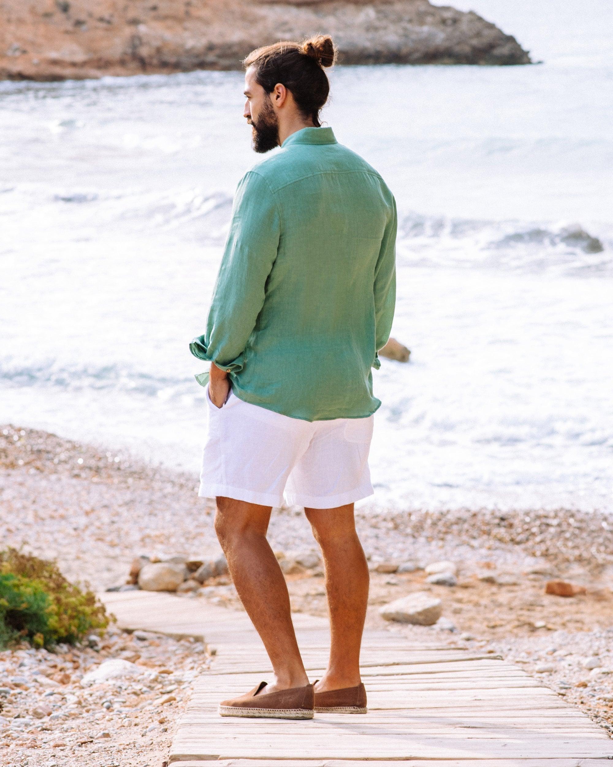 Short de Linho Leve e Elegante Branco - Outlier