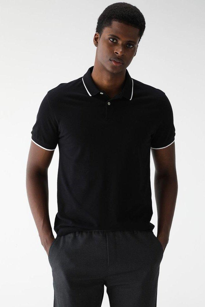 Camisa Polo Luxuosa Preta - Outlier